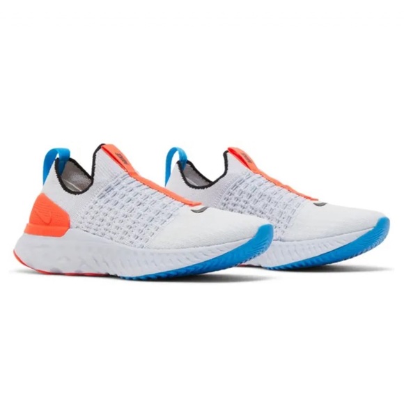 Nike | Women’s White React Phantom Run Flyknit 2 Sneakers, neon red accents, 6.5 - Picture 12 of 16